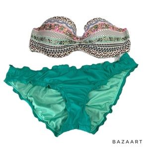 Victoria's Secret Multicolor and Teal Bikini